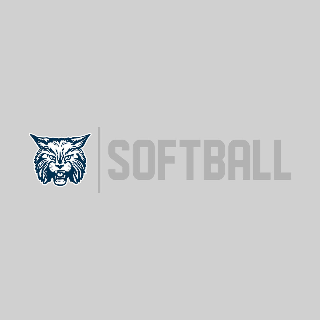 John Glenn Bobcats - Softball - Mascot with Divider &amp; Softball Text