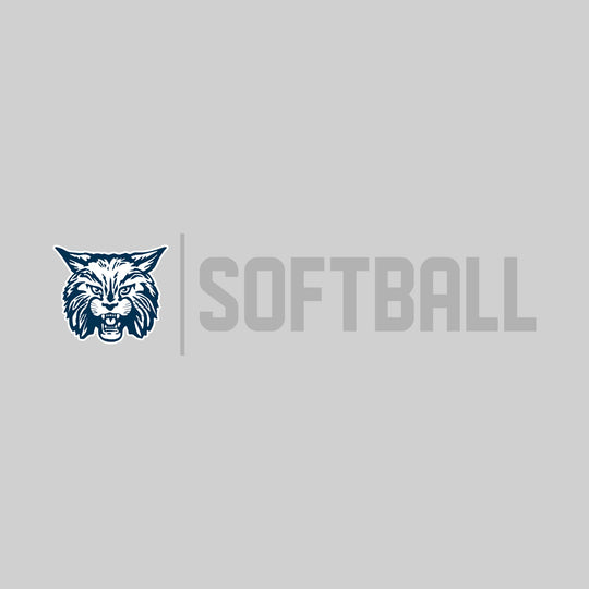 John Glenn Bobcats - Softball - Mascot with Divider &amp; Softball Text