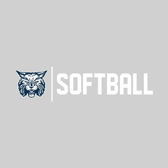 John Glenn Bobcats - Softball - Mascot with Divider &amp; Softball Text