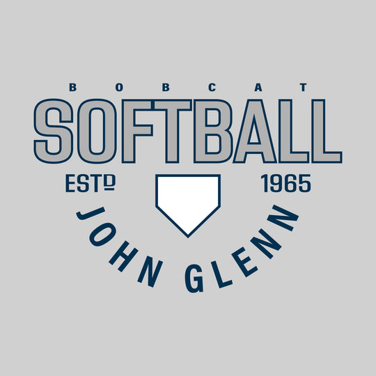 John Glenn Bobcats - Softball - Softball with Established Year and Arched School Name