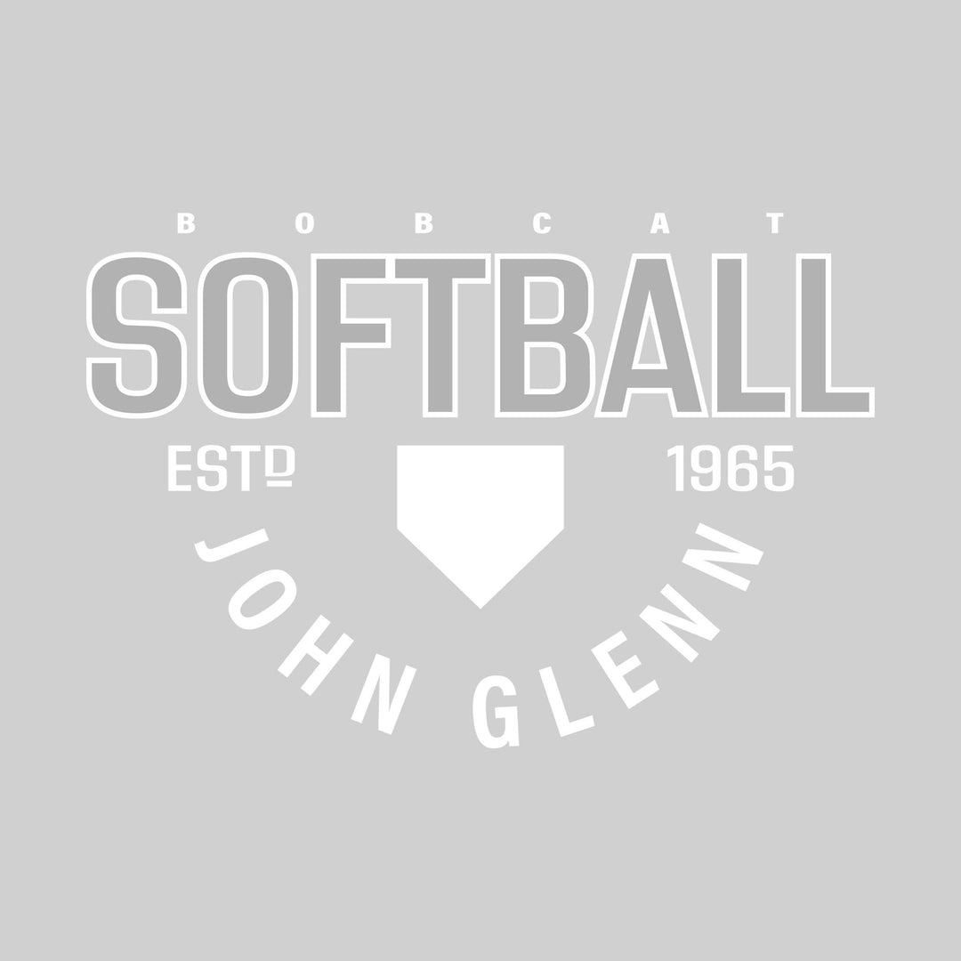 John Glenn Bobcats - Softball - Softball with Established Year and Arched School Name