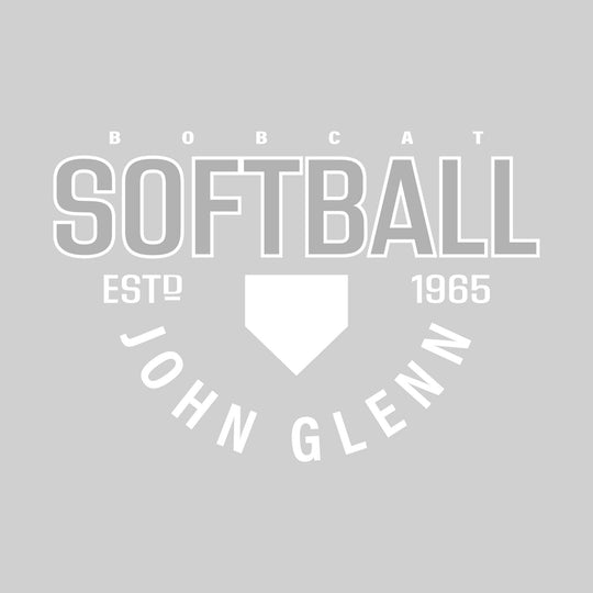 John Glenn Bobcats - Softball - Softball with Established Year and Arched School Name