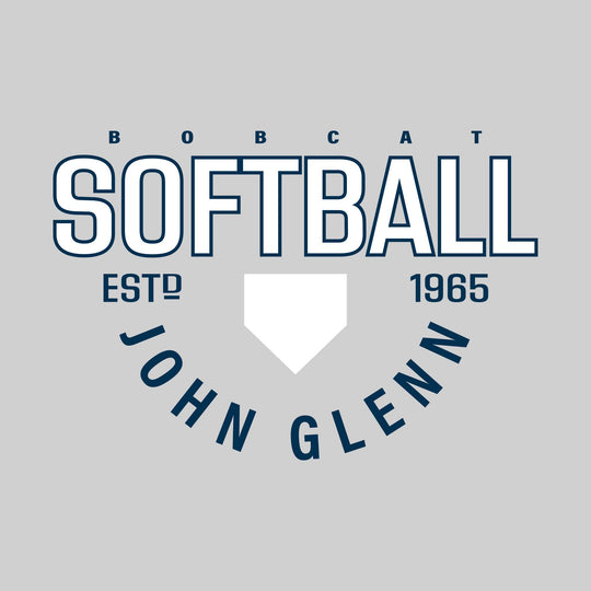 John Glenn Bobcats - Softball - Softball with Established Year and Arched School Name