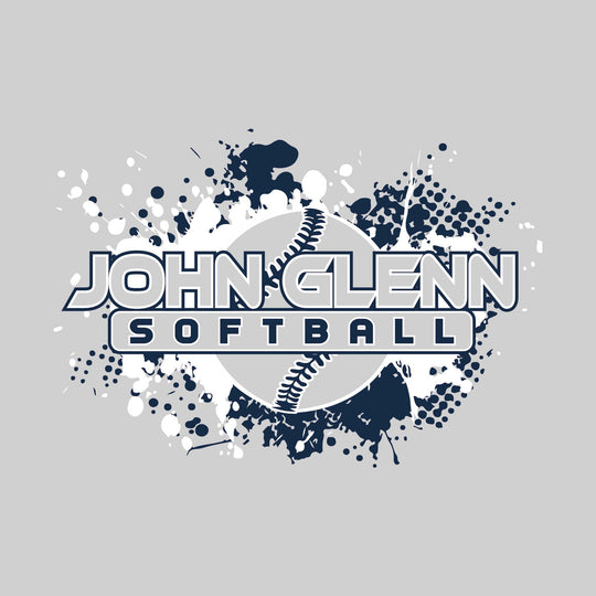 John Glenn Bobcats - Softball - Softball with Paint Splatters