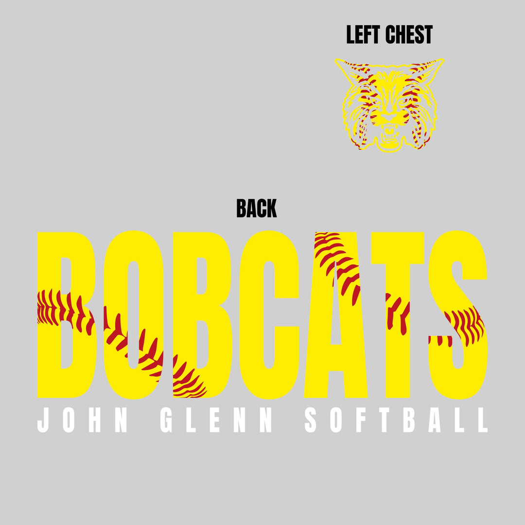 John Glenn Bobcats - Softball - Yellow Garber with Threads
