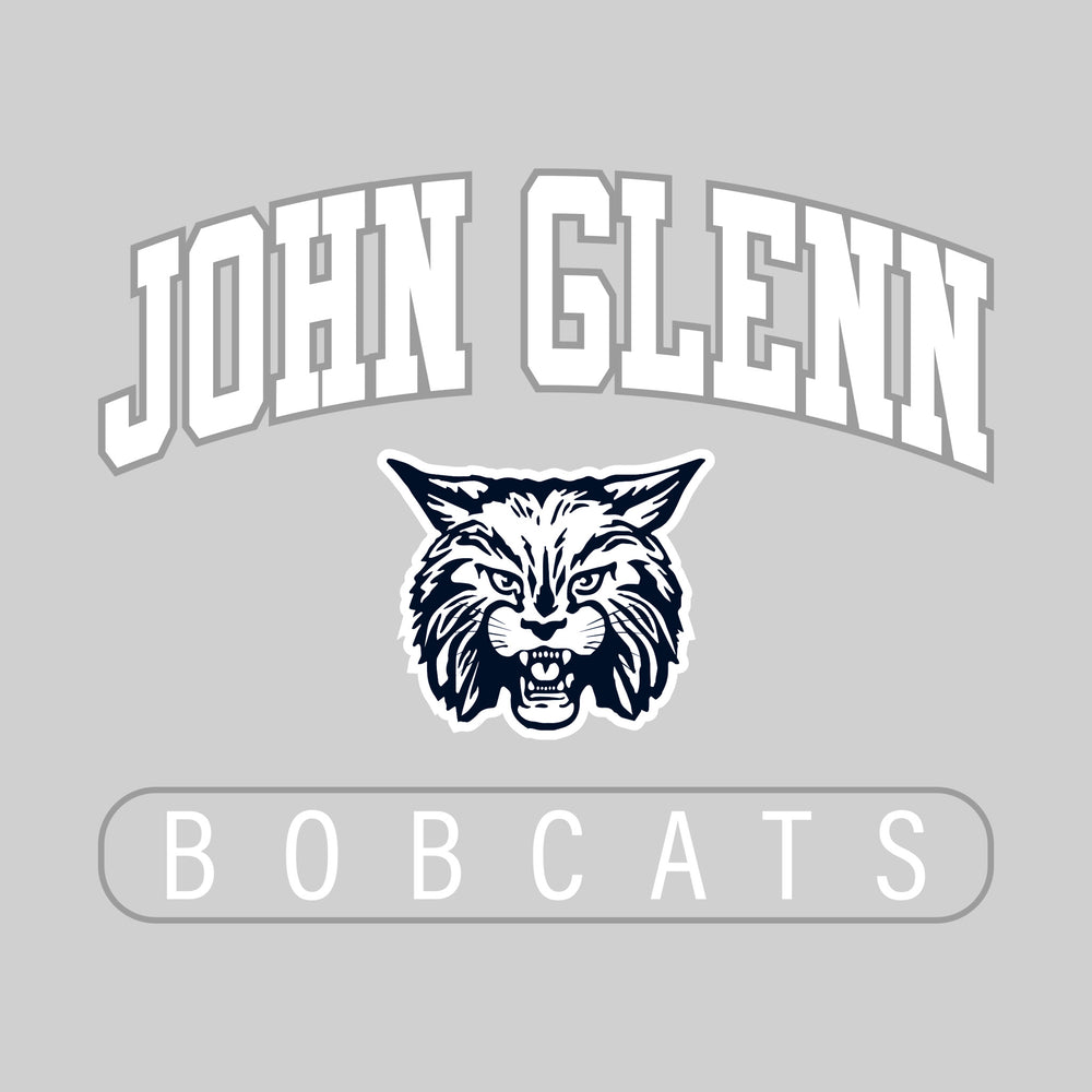 John Glenn Bobcats - Spirit Wear - Arched John Glenn with Mascot