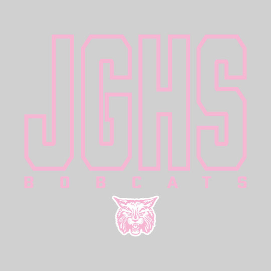John Glenn Bobcats - Spirit Wear - Outlined School Acronym with Mascot Name &amp; Mascot