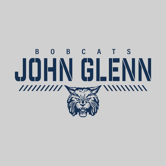 John Glenn Bobcats - Spirit Wear - Stenciled School Name with Mascot