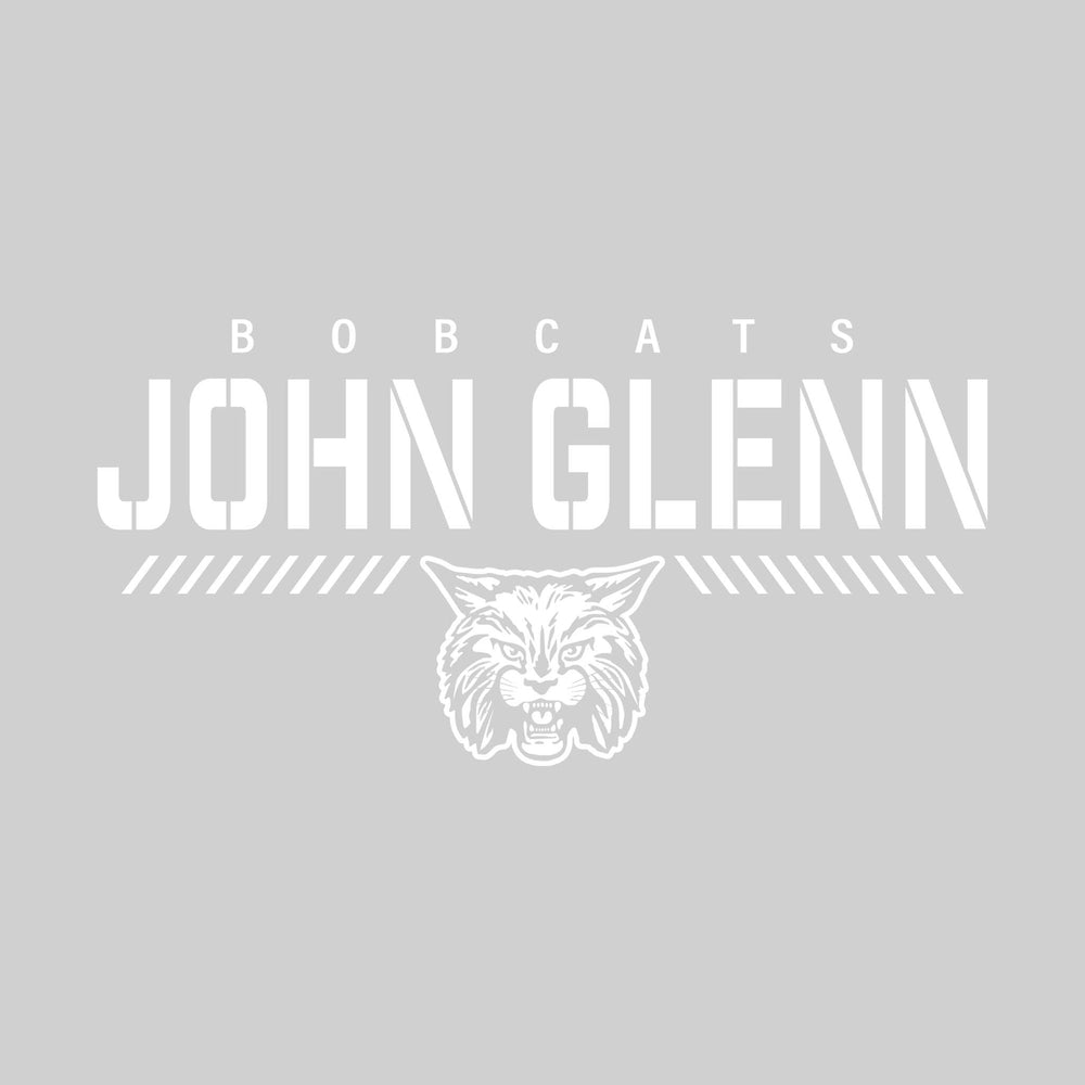 John Glenn Bobcats - Spirit Wear - Stenciled School Name with Mascot