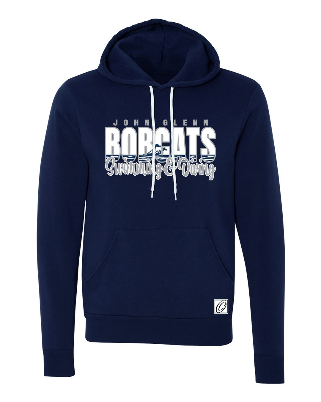 John Glenn Bobcats - 2026 Girls Swimming &amp; Diving - Bella Canvas Adult Sponge Fleece Pullover Hoodie
