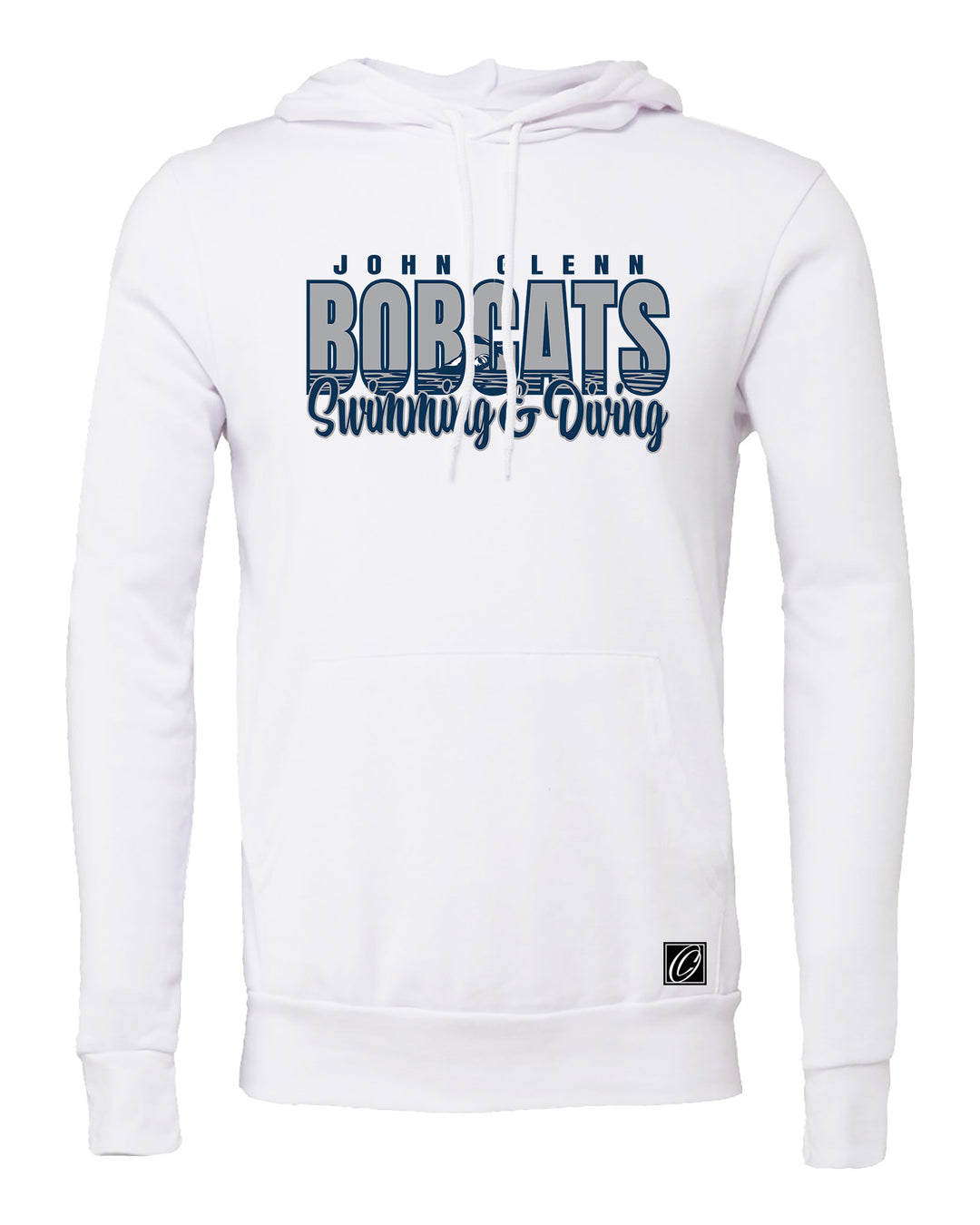 John Glenn Bobcats - 2026 Girls Swimming &amp; Diving - Bella Canvas Adult Sponge Fleece Pullover Hoodie