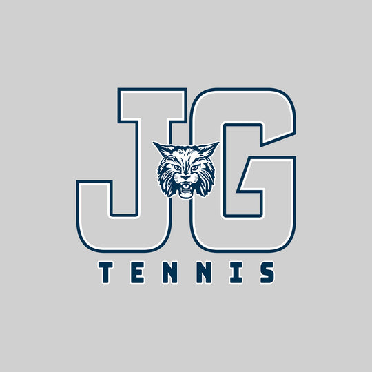 John Glenn Bobcats - Tennis - Outlined Letters Over Tennis