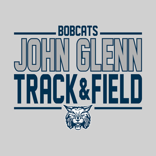John Glenn Bobcats - Track &amp; Field - Bracketed School Name with Lower Mascot