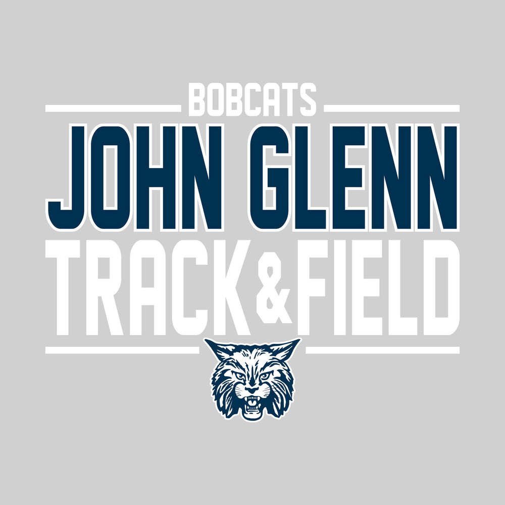 John Glenn Bobcats - Track & Field - Bracketed School Name with Lower Mascot