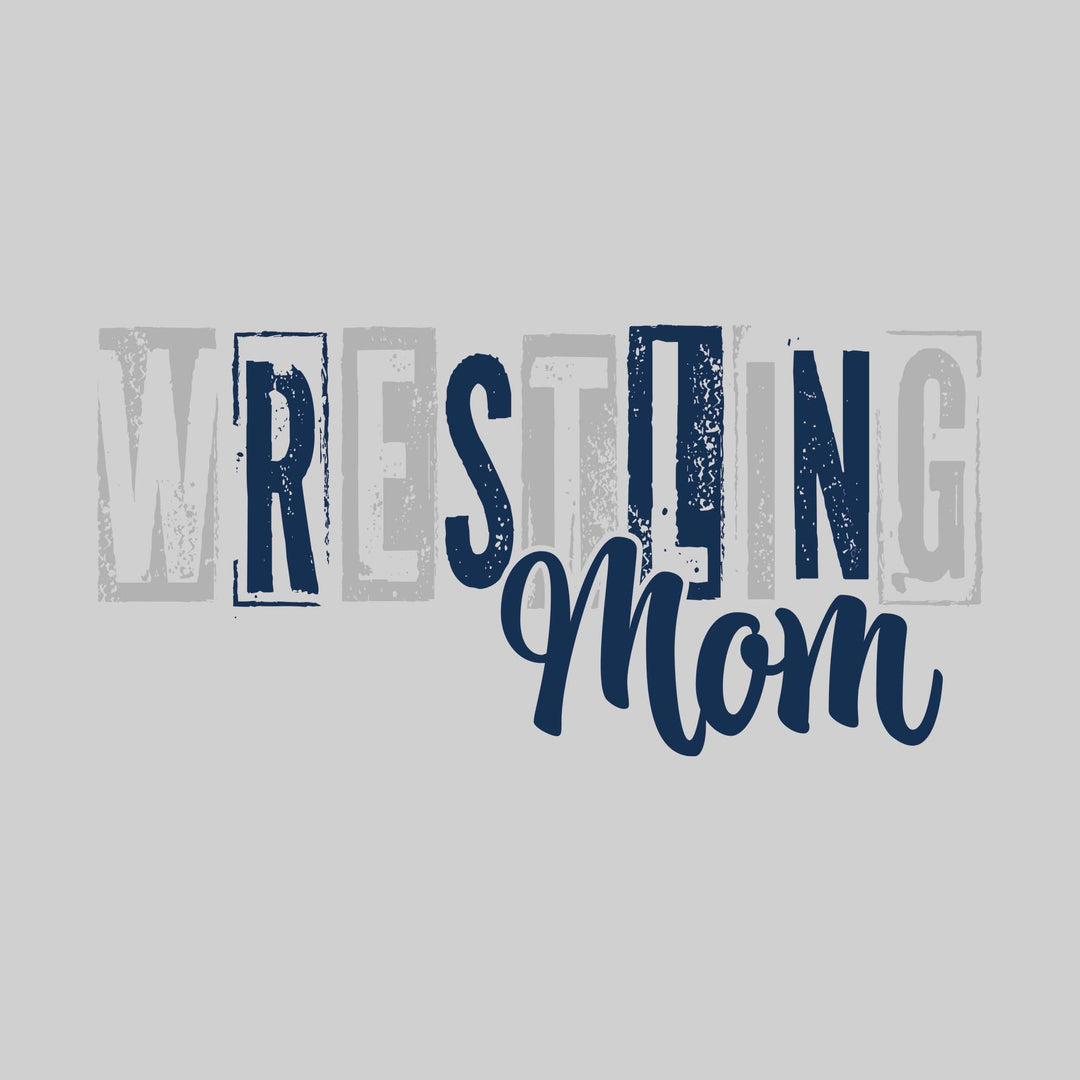 John Glenn Bobcats - Wrestling - Wrestling Mom - Eroded Stenciled Letters