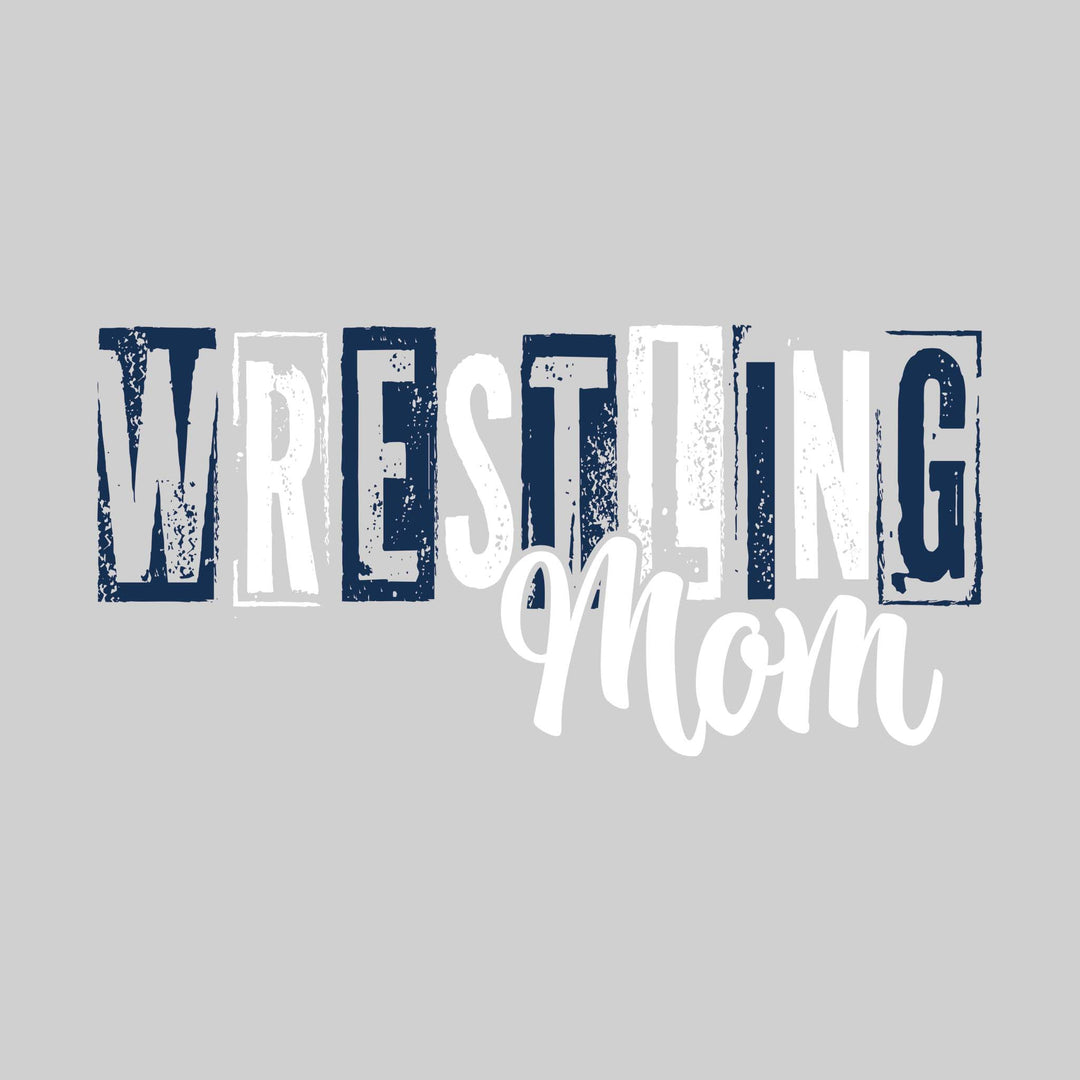 John Glenn Bobcats - Wrestling - Wrestling Mom - Eroded Stenciled Letters