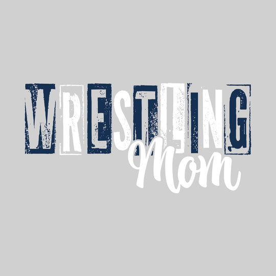 John Glenn Bobcats - Wrestling - Wrestling Mom - Eroded Stenciled Letters