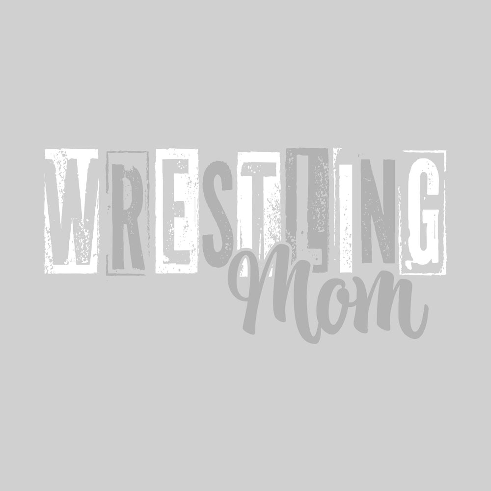 John Glenn Bobcats - Wrestling - Wrestling Mom - Eroded Stenciled Letters