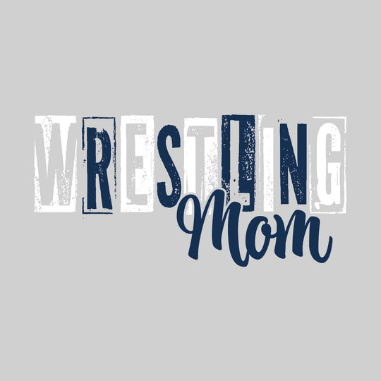 John Glenn Bobcats - Wrestling - Wrestling Mom - Eroded Stenciled Letters