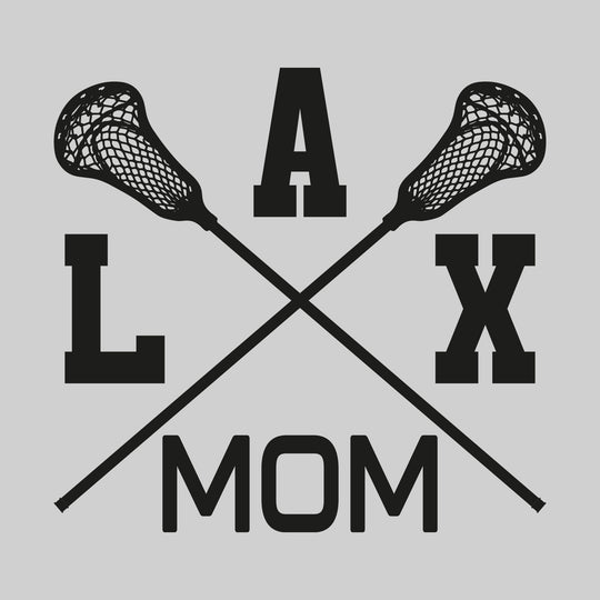 Lacrosse Mom - Crossed Lacrosse Sticks - School Colors