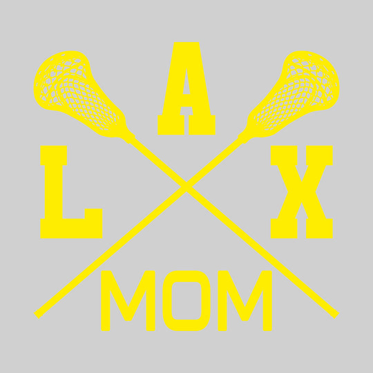 Lacrosse Mom - Crossed Lacrosse Sticks - School Colors