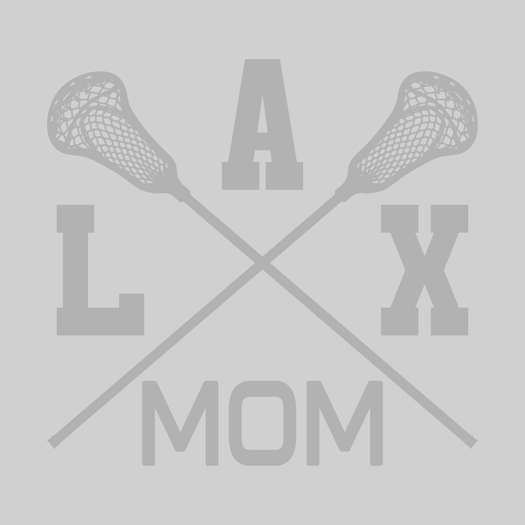 Lacrosse Mom - Crossed Lacrosse Sticks - School Colors