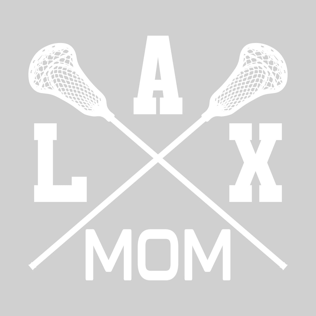 Lacrosse Mom - Crossed Lacrosse Sticks - School Colors