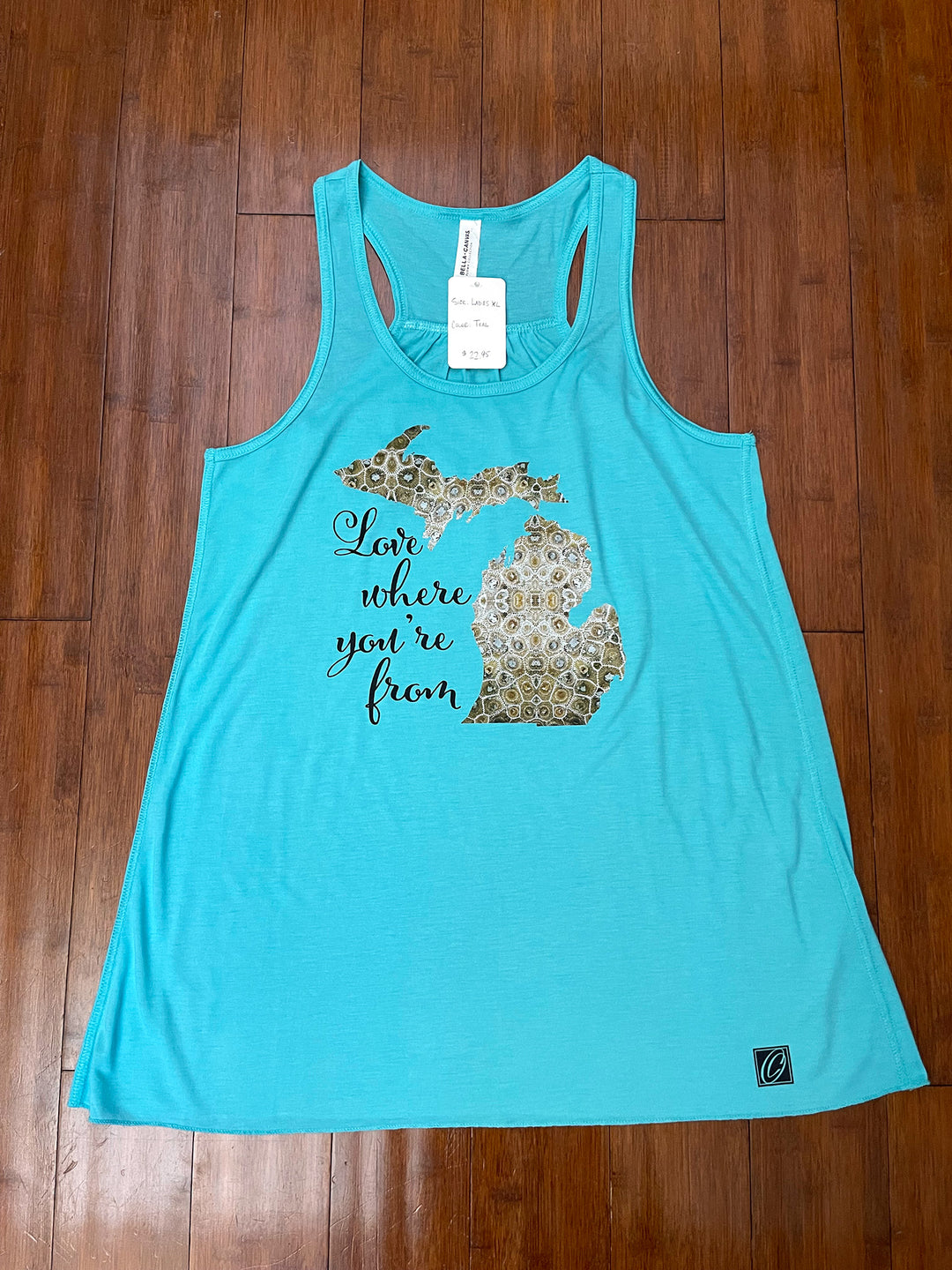 Ladies XL Flowy Racerback Tank - Love Where You're From