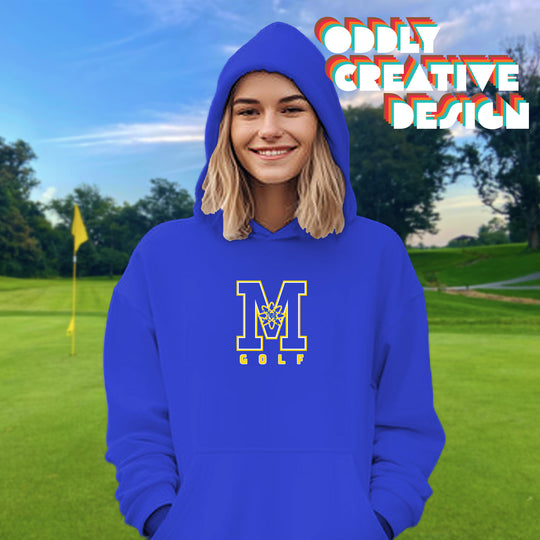 Midland Chemics - Golf - Outlined Letters Over Golf with Mascot