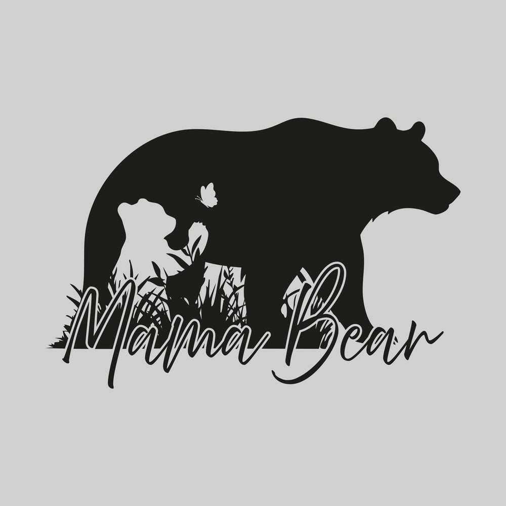 Mama Bear - Silhouette with Cubs - Personalized