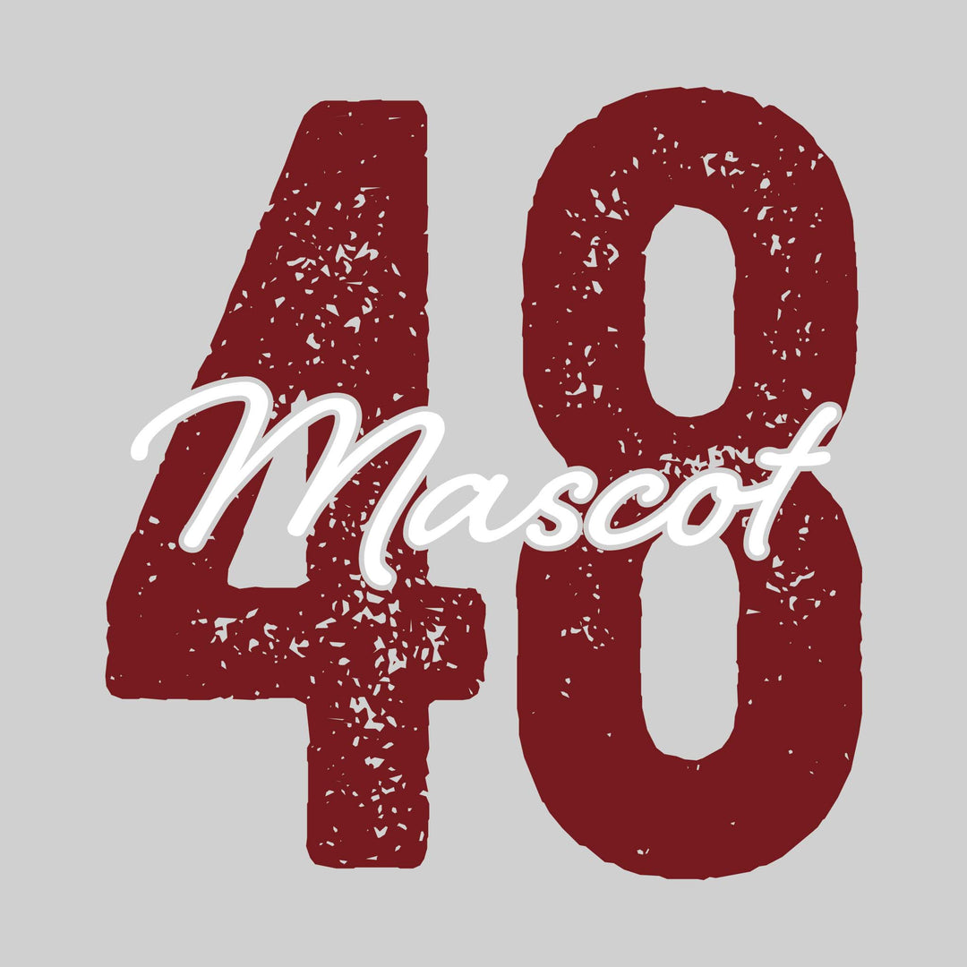 Spirit Wear - Oversized Number with Mascot and Optional Name