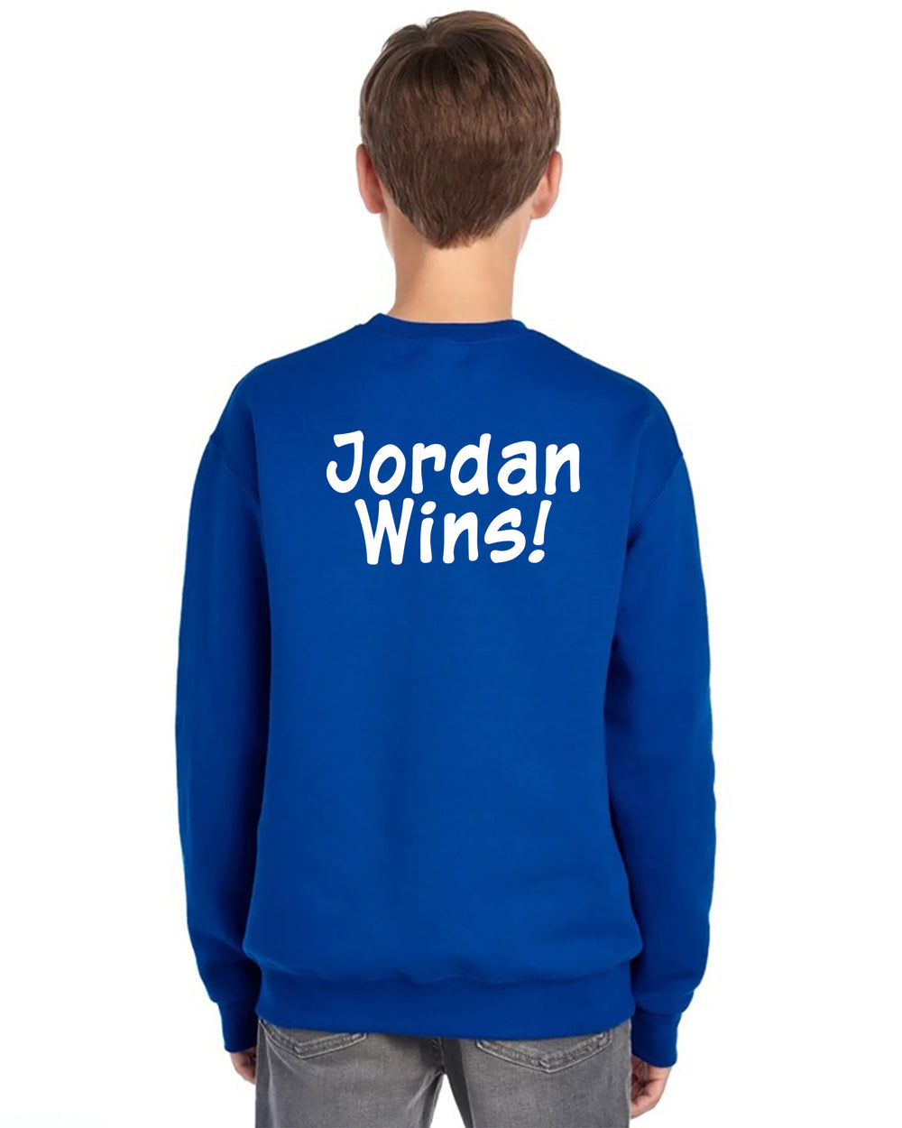 Gildan - Youth - Heavy Blend™ Crewneck Sweatshirt - Mesothelioma Awareness - In This Family No One Fights Alone