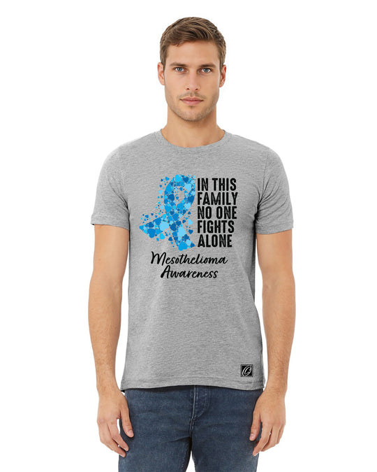 Bella Canvas - Adult - Heather CVC Short Sleeve Tee - Mesothelioma Awareness - In This Family No One Fights Alone