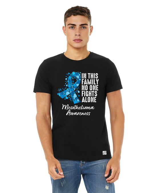 Bella Canvas - Adult - Heather CVC Short Sleeve Tee - Mesothelioma Awareness - In This Family No One Fights Alone