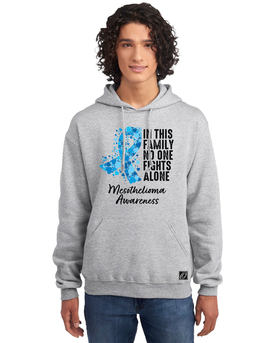 JERZEES - Adult - NuBlend® Pullover Hoodie - Mesothelioma Awareness - In This Family No One Fights Alone