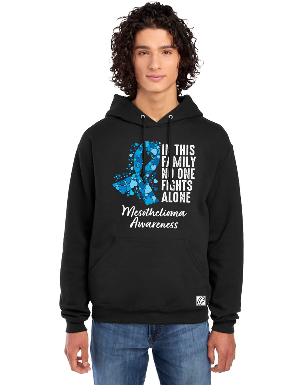 JERZEES - Adult - NuBlend® Pullover Hoodie - Mesothelioma Awareness - In This Family No One Fights Alone