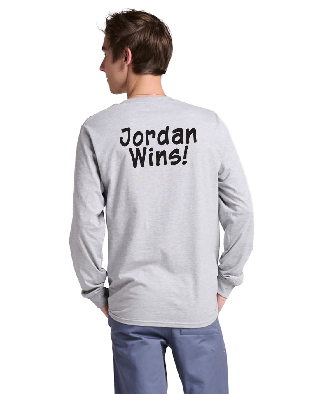 JERZEES - Adult - Ultimate™ Ring-⁠Spun Long Sleeve Tee - Mesothelioma Awareness - In This Family No One Fights Alone