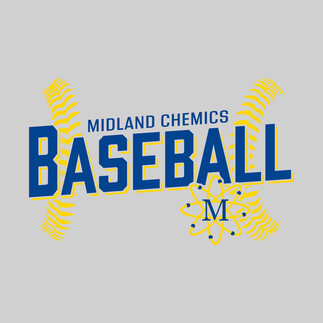 Midland Chemics - Baseball - Angled Baseball with Baseball Stitches