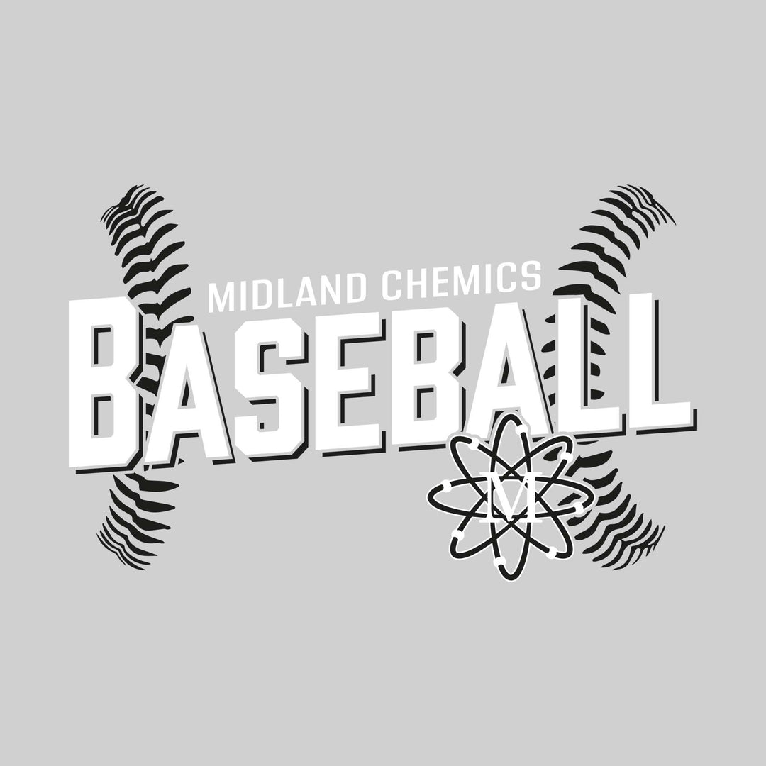 Midland Chemics - Baseball - Angled Baseball with Baseball Stitches