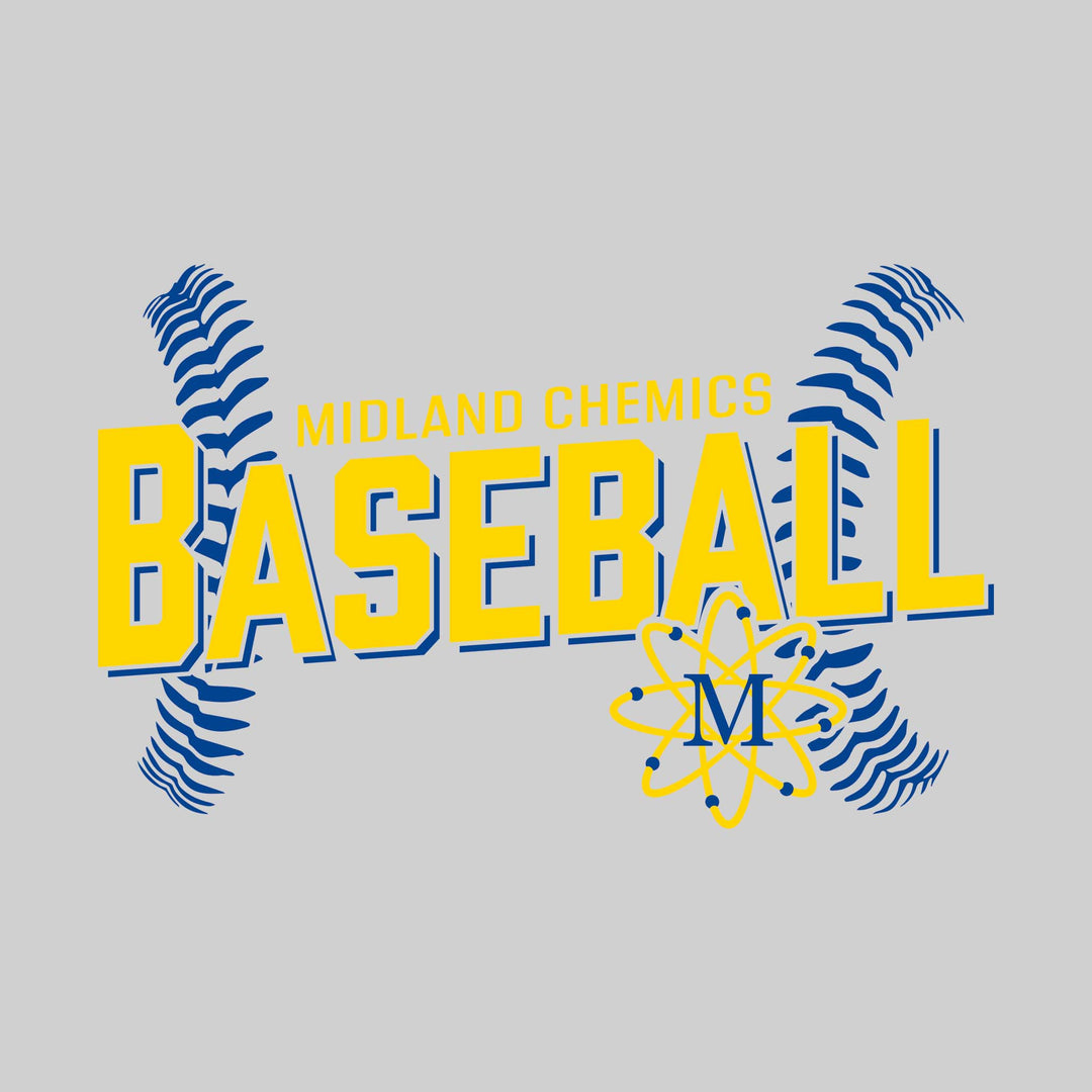 Midland Chemics - Baseball - Angled Baseball with Baseball Stitches