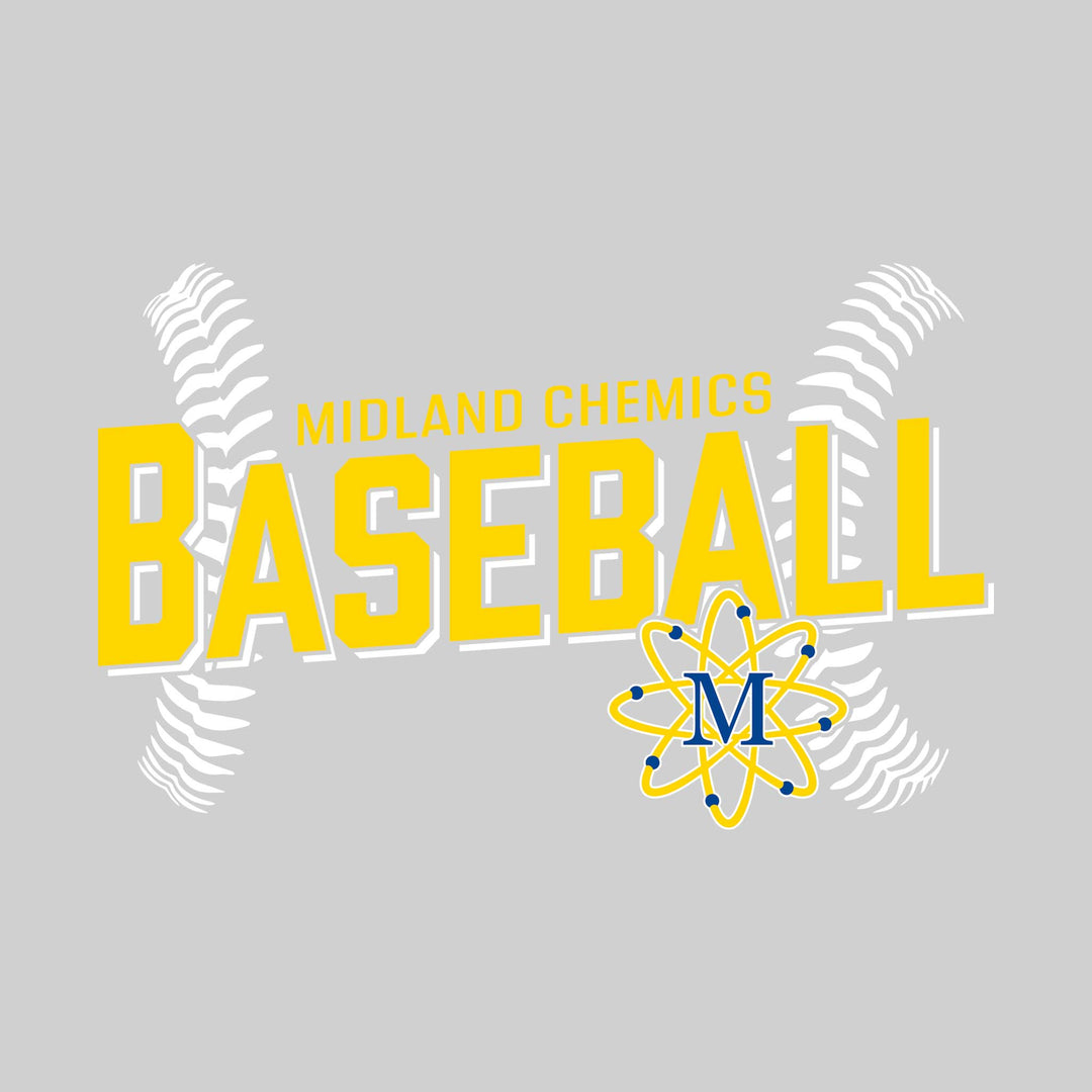 Midland Chemics - Baseball - Angled Baseball with Baseball Stitches