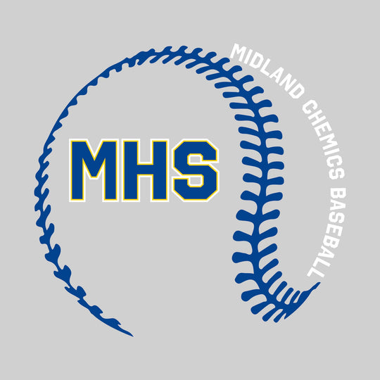 Midland Chemics - Baseball - Baseball Stitches with School Name