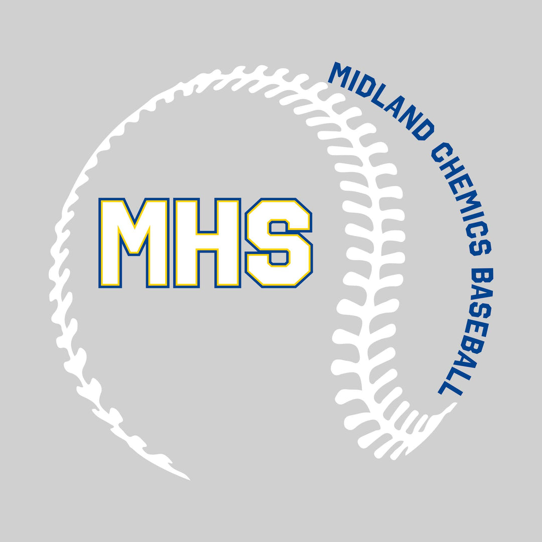 Midland Chemics - Baseball - Baseball Stitches with School Name