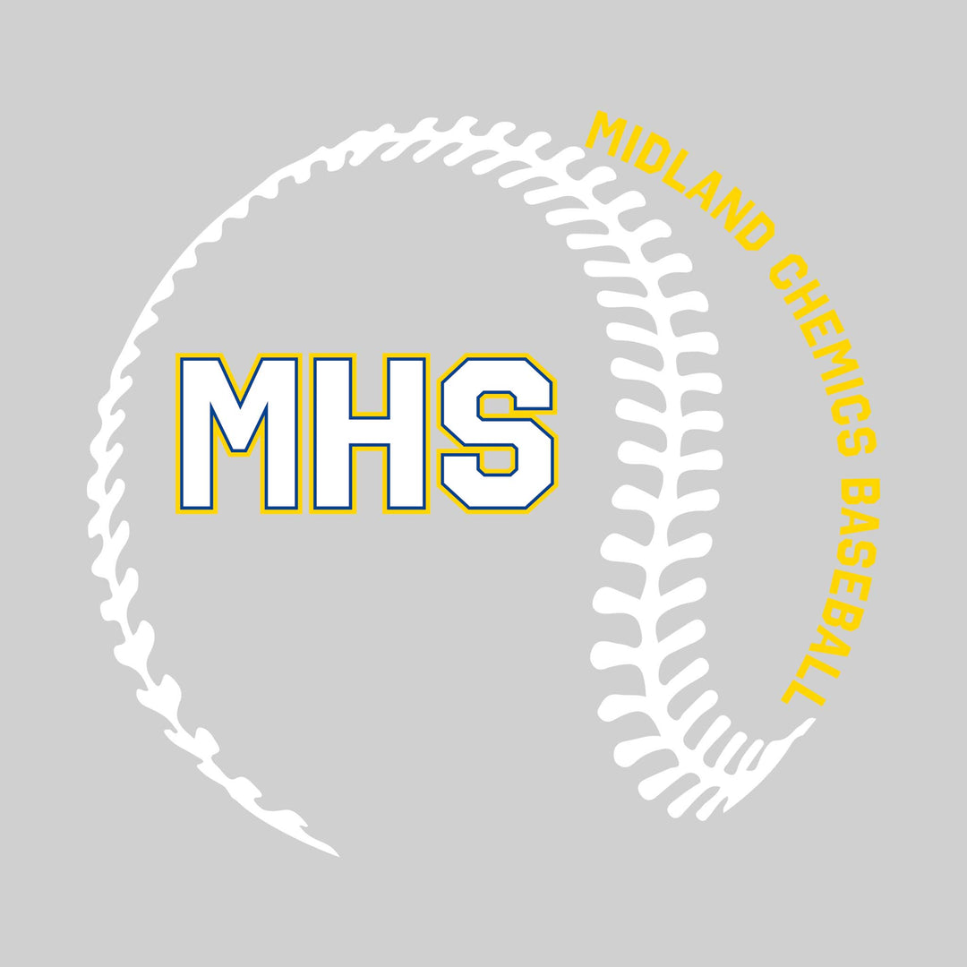 Midland Chemics - Baseball - Baseball Stitches with School Name