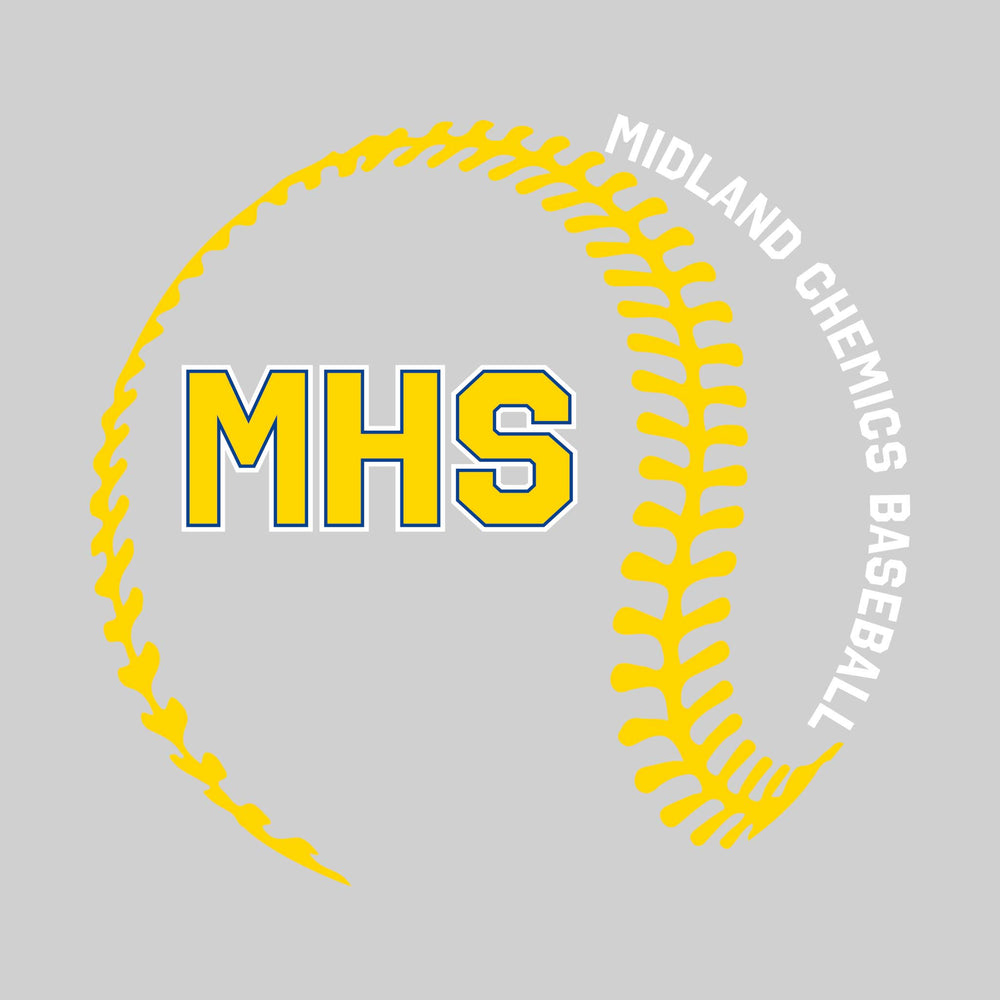 Midland Chemics - Baseball - Baseball Stitches with School Name