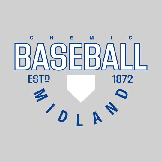 Midland Chemics - Baseball - Baseball with Established Year and Arched School Name