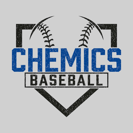 Midland Chemics - Baseball - Home Plate with Mascot Name - Distressed