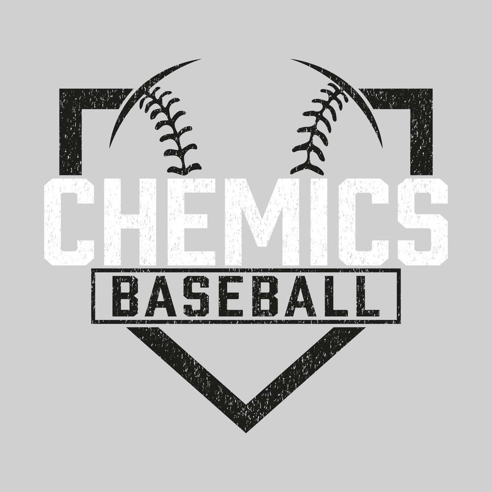 Midland Chemics - Baseball - Home Plate with Mascot Name - Distressed