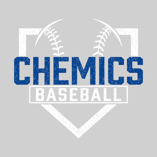 Midland Chemics - Baseball - Home Plate with Mascot Name - Distressed