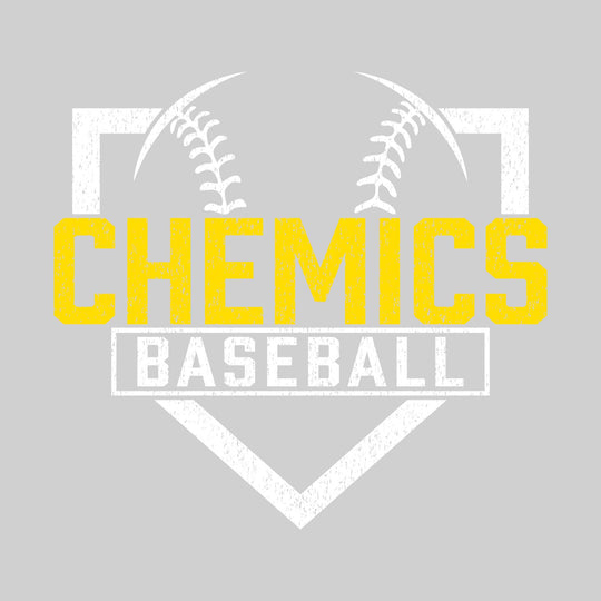 Midland Chemics - Baseball - Home Plate with Mascot Name - Distressed